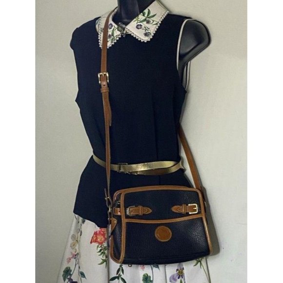 dooney and bourke vintage classic brown black leat - Picture 5 of 8